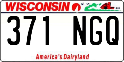 WI license plate 371NGQ