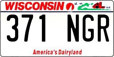 WI license plate 371NGR