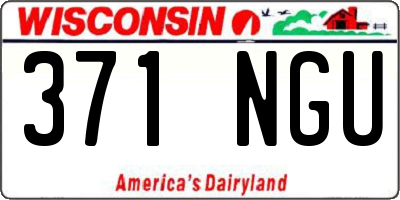 WI license plate 371NGU