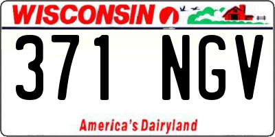 WI license plate 371NGV