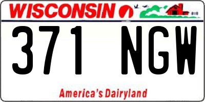 WI license plate 371NGW