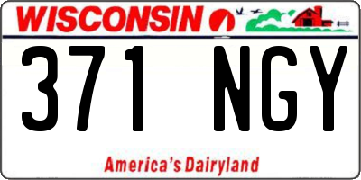 WI license plate 371NGY