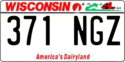 WI license plate 371NGZ
