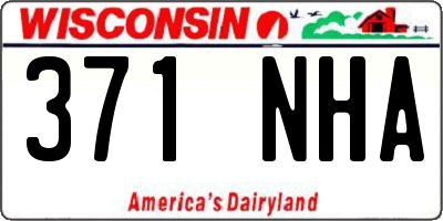 WI license plate 371NHA