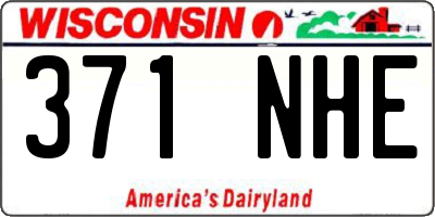 WI license plate 371NHE