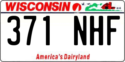 WI license plate 371NHF