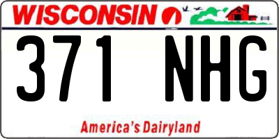 WI license plate 371NHG
