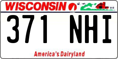 WI license plate 371NHI