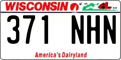 WI license plate 371NHN