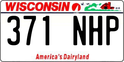 WI license plate 371NHP