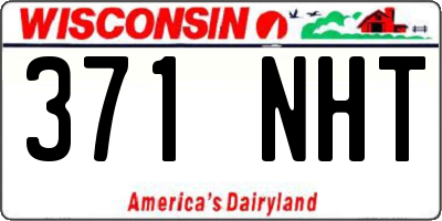 WI license plate 371NHT