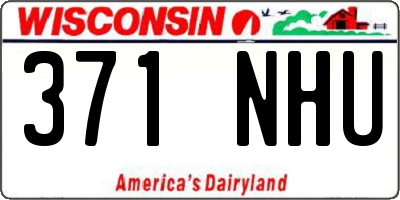 WI license plate 371NHU