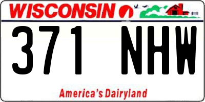 WI license plate 371NHW