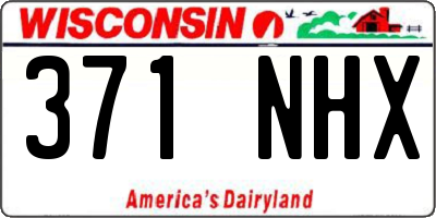 WI license plate 371NHX