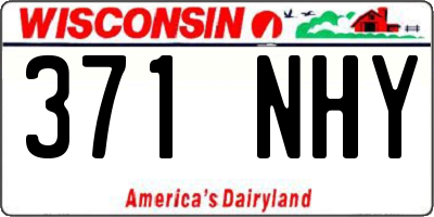 WI license plate 371NHY