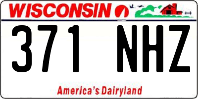 WI license plate 371NHZ