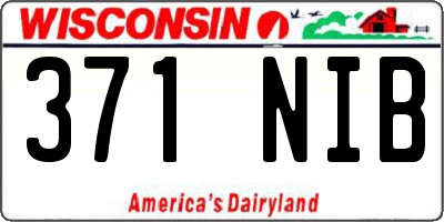 WI license plate 371NIB