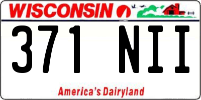 WI license plate 371NII