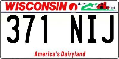 WI license plate 371NIJ