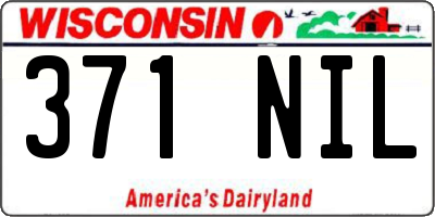 WI license plate 371NIL