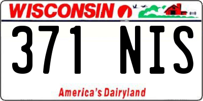 WI license plate 371NIS