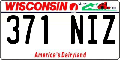 WI license plate 371NIZ