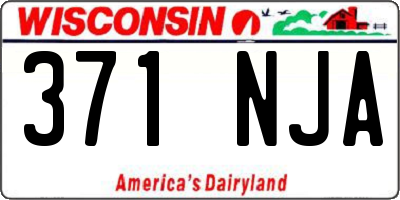 WI license plate 371NJA