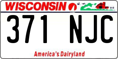WI license plate 371NJC