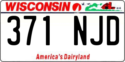 WI license plate 371NJD