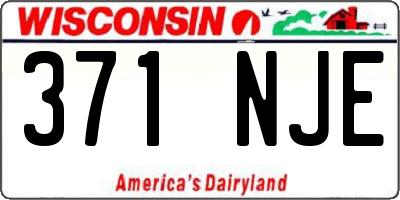 WI license plate 371NJE