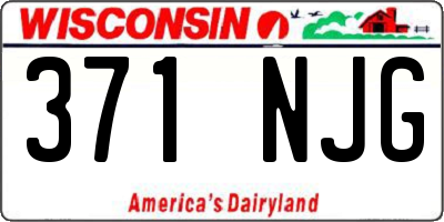 WI license plate 371NJG