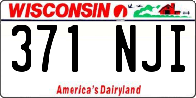 WI license plate 371NJI