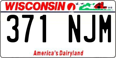 WI license plate 371NJM