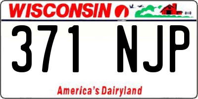 WI license plate 371NJP