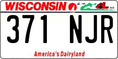WI license plate 371NJR