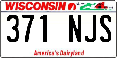 WI license plate 371NJS