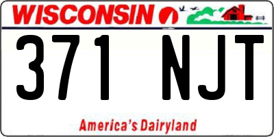 WI license plate 371NJT