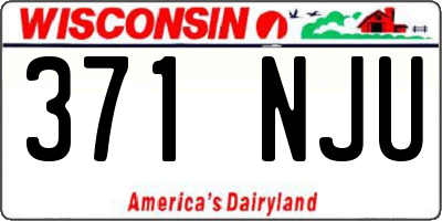 WI license plate 371NJU