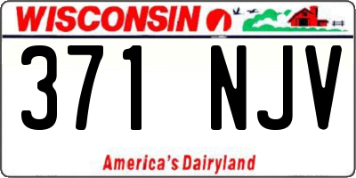 WI license plate 371NJV