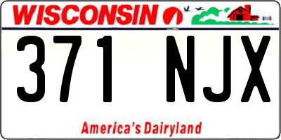 WI license plate 371NJX