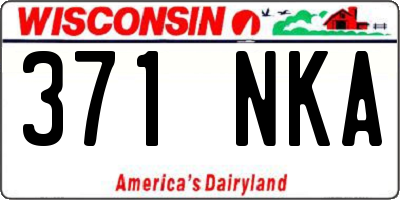 WI license plate 371NKA