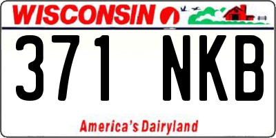 WI license plate 371NKB