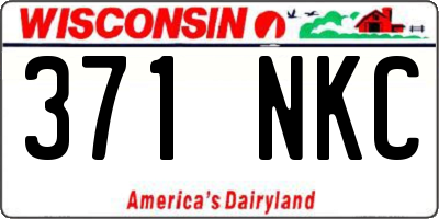 WI license plate 371NKC