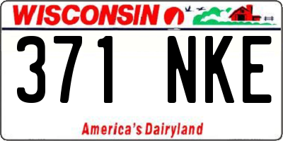 WI license plate 371NKE