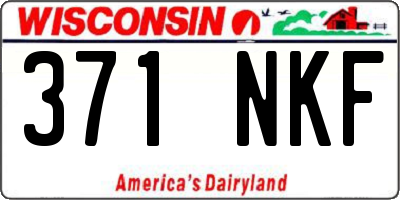 WI license plate 371NKF