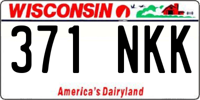 WI license plate 371NKK