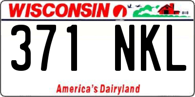 WI license plate 371NKL