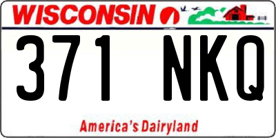 WI license plate 371NKQ