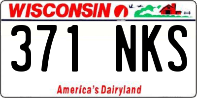 WI license plate 371NKS