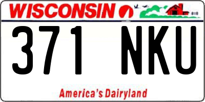 WI license plate 371NKU